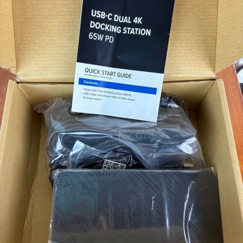 New Targus USB-C Dual 4K Docking Station 65W PD (DOCK310)